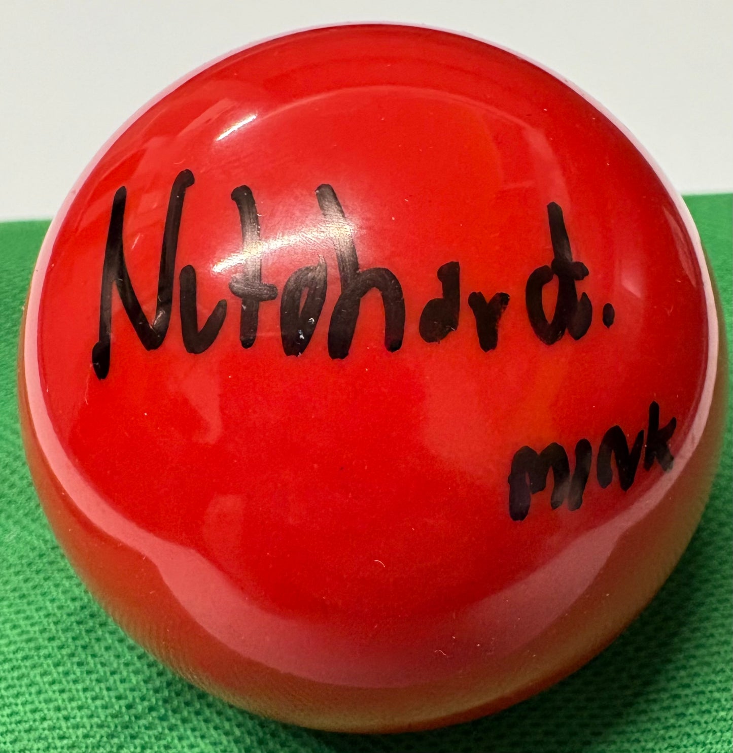 Mink Nutcharut Signed RED Snooker Ball + Dealer COA