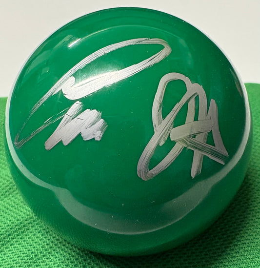 Graeme Dott Signed GREEN Snooker Ball + Dealer COA