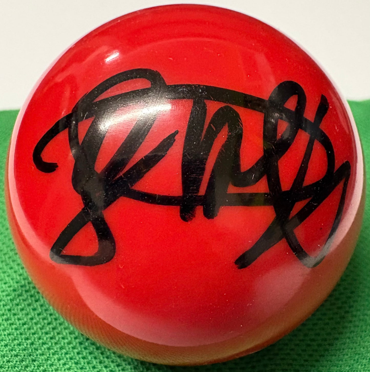 Ma Hailong Signed RED Snooker Ball + Dealer COA