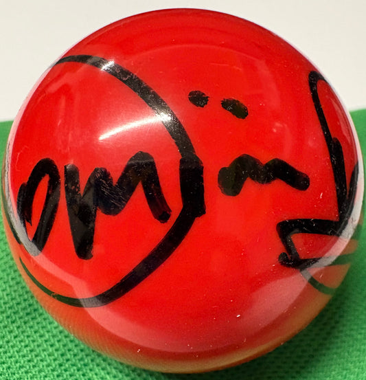 Dominic Dale Signed RED Snooker Ball + Dealer COA