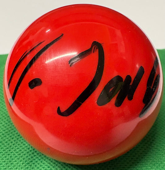 Duane Jones Signed RED Snooker Ball + Dealer COA