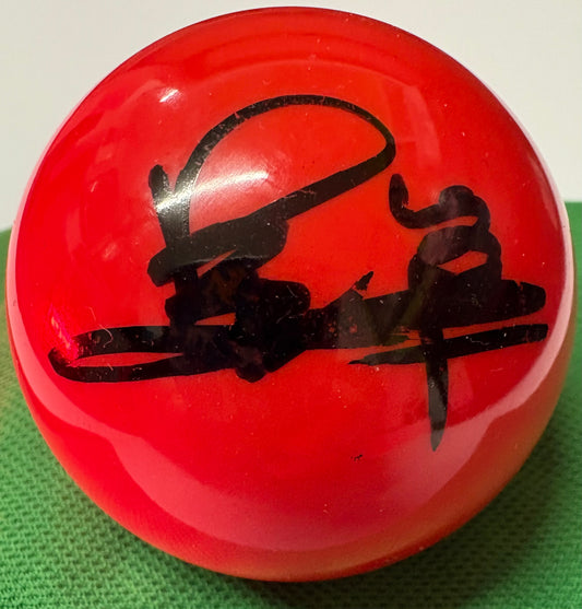 Wu Yize Signed RED Snooker Ball + Dealer COA