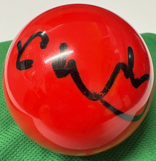 Dylan Emery Signed RED Snooker Ball + Dealer COA