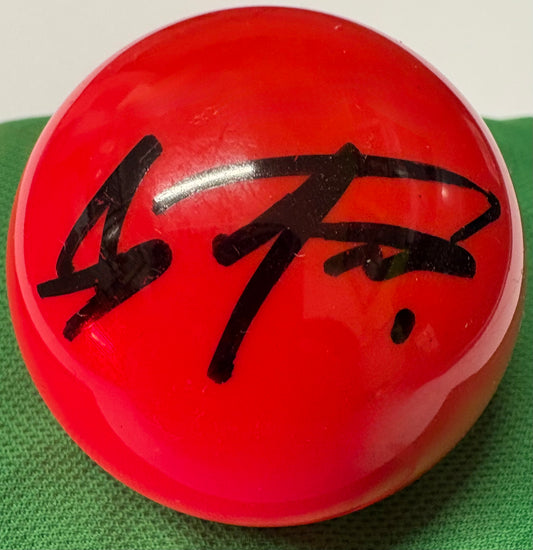 Desislava Bozhilova Signed RED Snooker Ball + Dealer COA