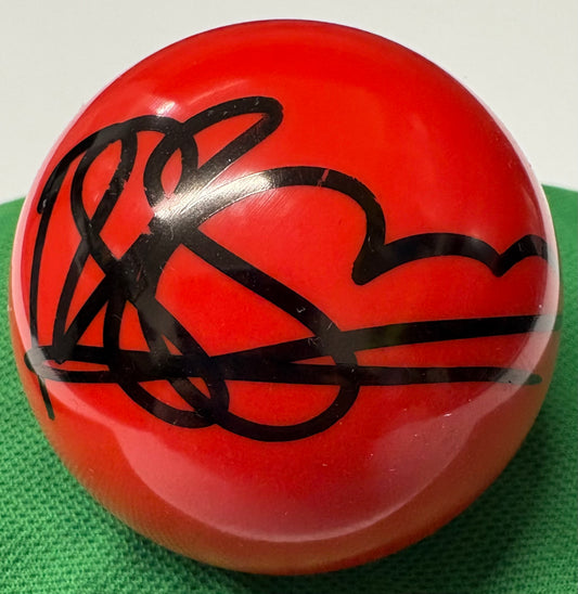 Reanne Evans Signed RED Snooker Ball + Dealer COA