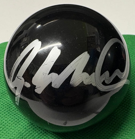 Gary Wilson Signed BLACK Snooker Ball + Dealer COA