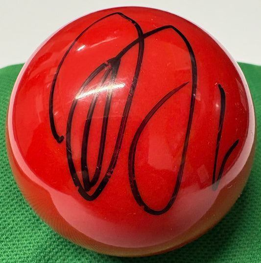 Sanderson Lam Signed RED Snooker Ball + Dealer COA
