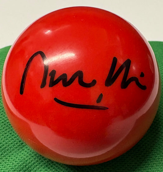 Ross Muir Signed RED Snooker Ball + Dealer COA