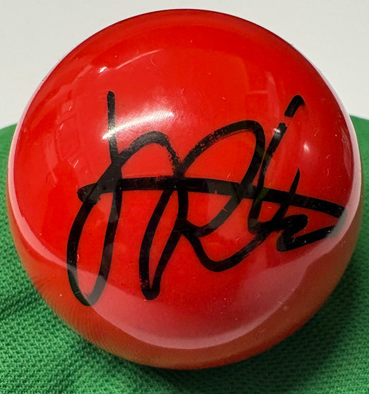 Jamie Clarke Signed RED Snooker Ball + Dealer COA