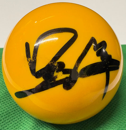 Wu Yize Signed YELLOW Snooker Ball + Dealer COA