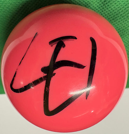 Lei Peifan Signed PINK Snooker Ball + Dealer COA