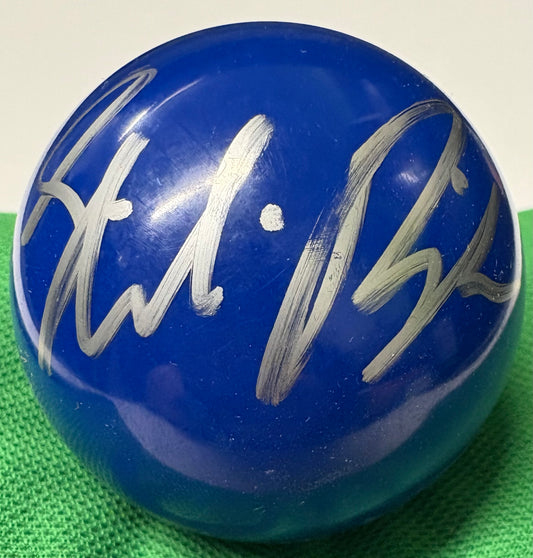 Stuart Bingham Signed BLUE Snooker Ball + Dealer COA