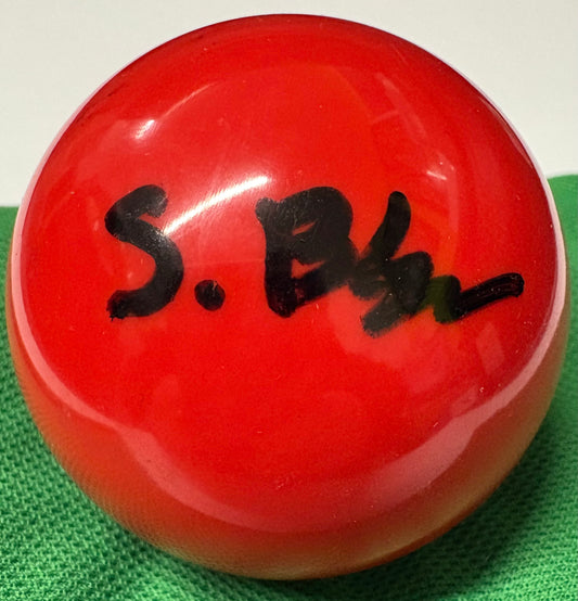Simon Blackwell Signed RED Snooker Ball + Dealer COA