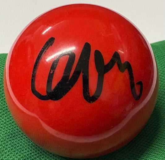Liam Graham Signed RED Snooker Ball + Dealer COA