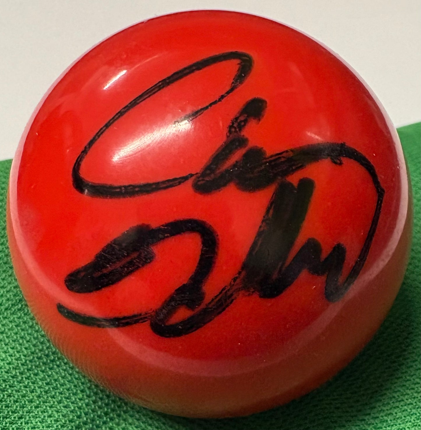 Chris Totten Signed RED Snooker Ball + Dealer COA
