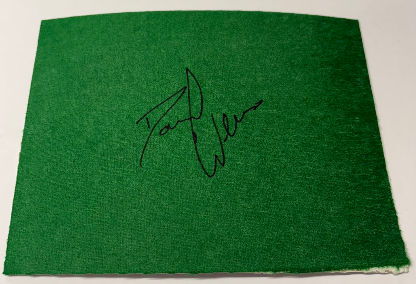 Daniel Wells Signed Snooker Baize (8x6 inch approx) with COA