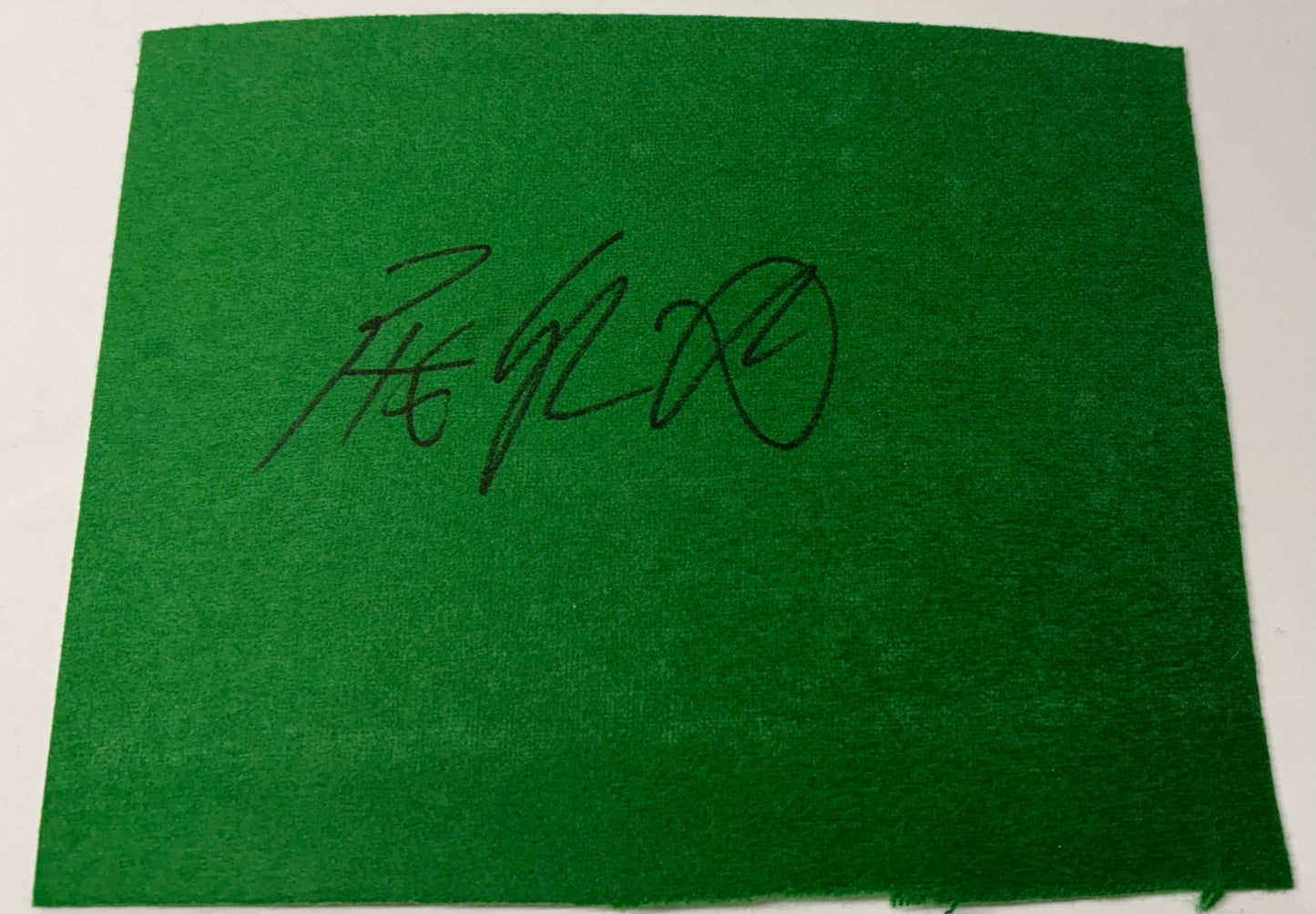 Pang Junxu Signed Snooker Baize (8x6 inch approx) with COA