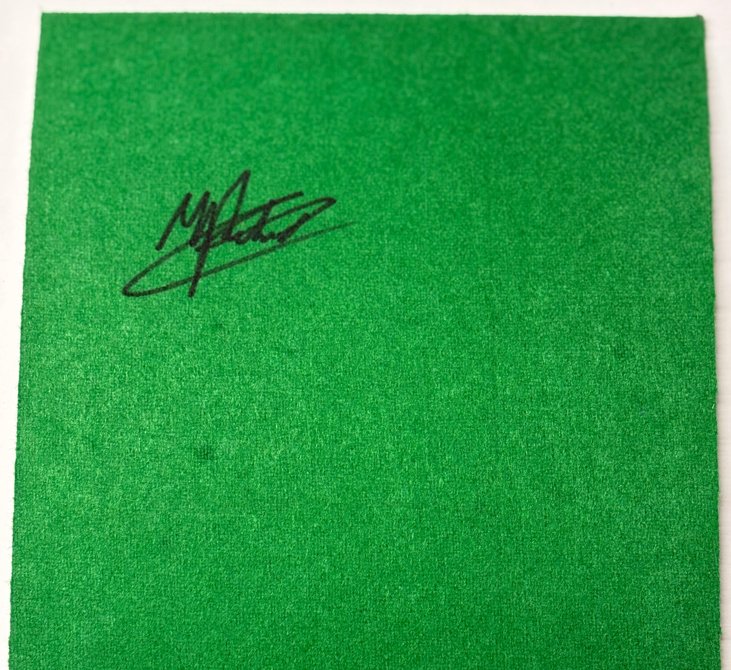 Manasawin Phetmalaikul Signed Snooker Baize (8x6 inch approx) with COA