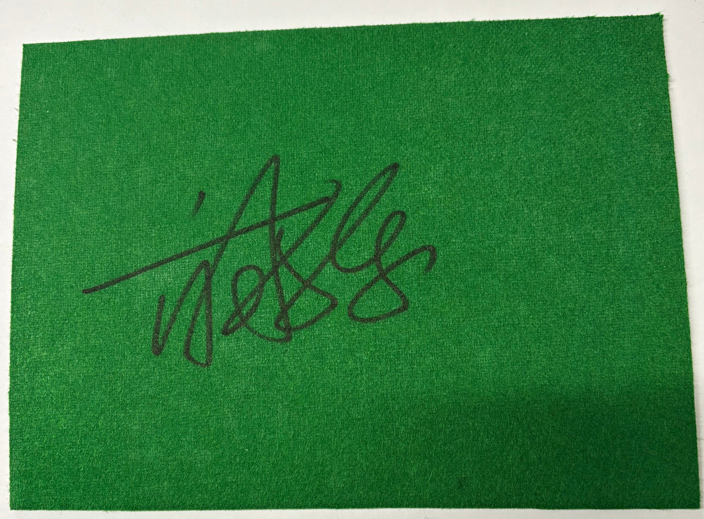 Xiao Guodong Signed Snooker Baize (8x6 inch approx) with COA