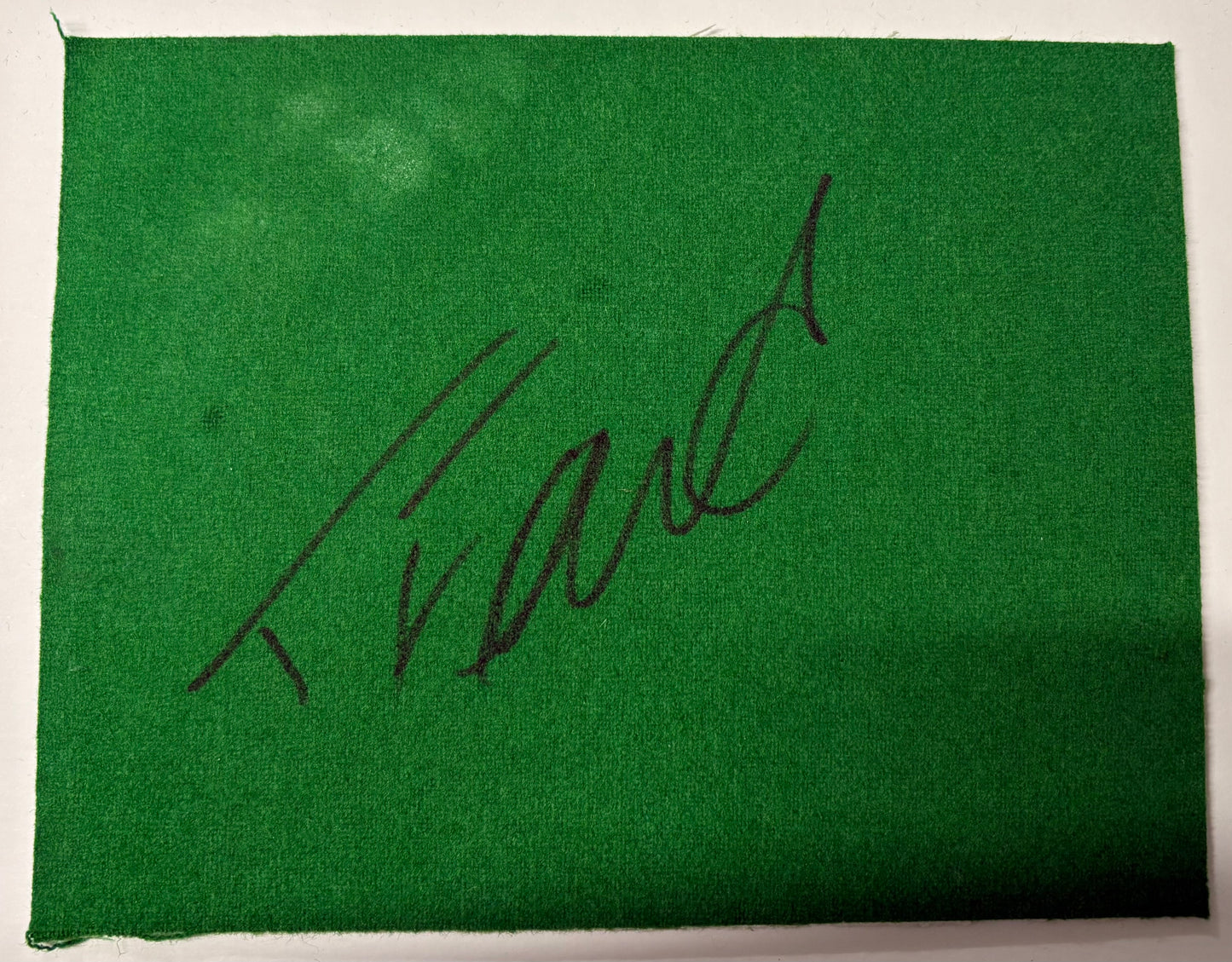 Tom Ford Signed Snooker Baize (8x6 inch approx) with COA