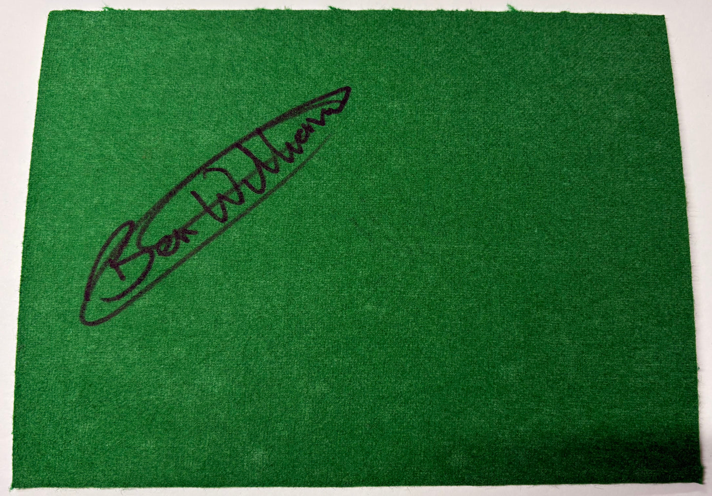 Ben Williams Signed Snooker Baize (8x6 inch approx) with COA