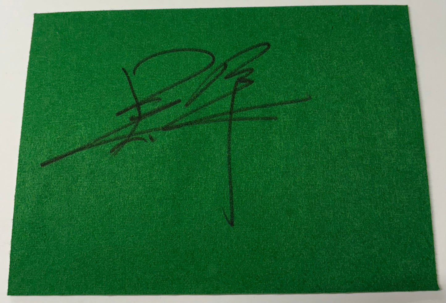 Wu Yize Signed Snooker Baize (8x6 inch approx) with COA
