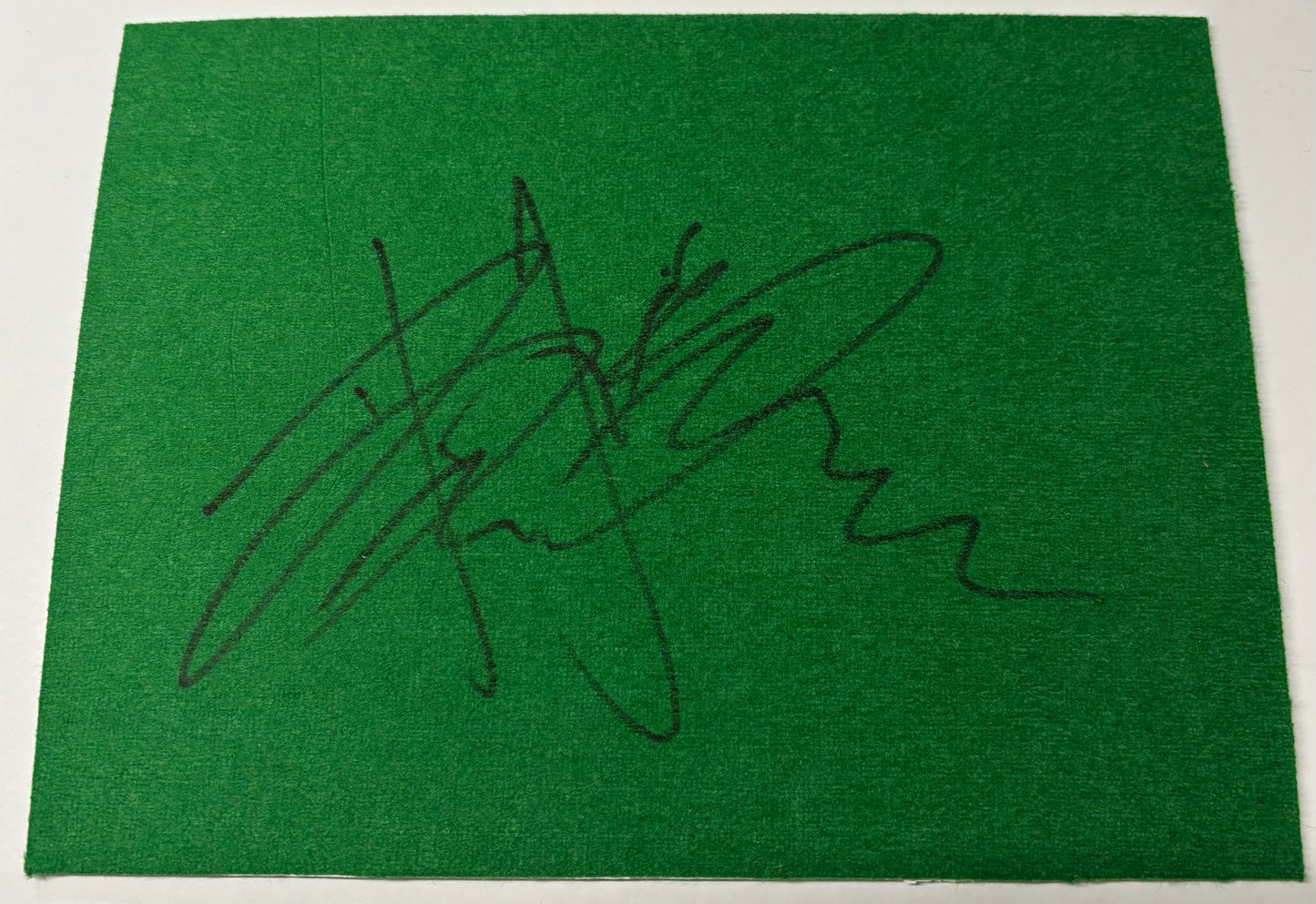 Cao Yupeng Signed Snooker Baize (8x6 inch approx) with COA