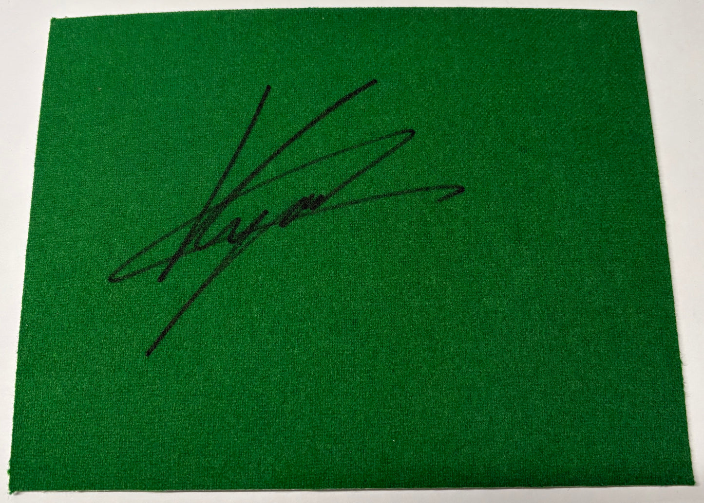 Kyren Wilson Signed Snooker Baize (8x6 inch approx) with COA
