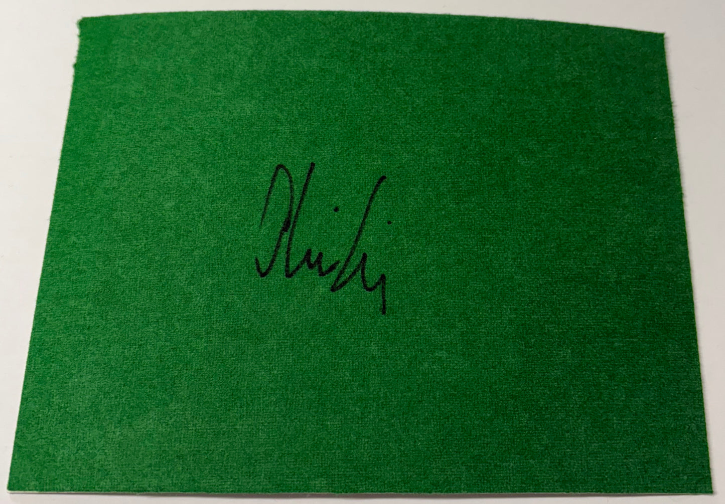 Oliver Lines Signed Snooker Baize (8x6 inch approx) with COA