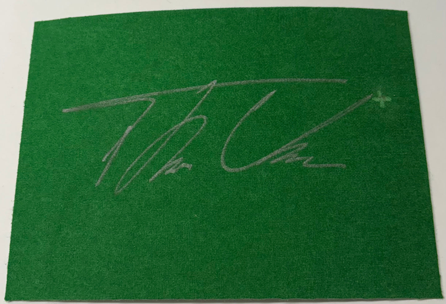 Thepchaiya Un-Nooh Signed Snooker Baize (8x6 inch approx) with COA