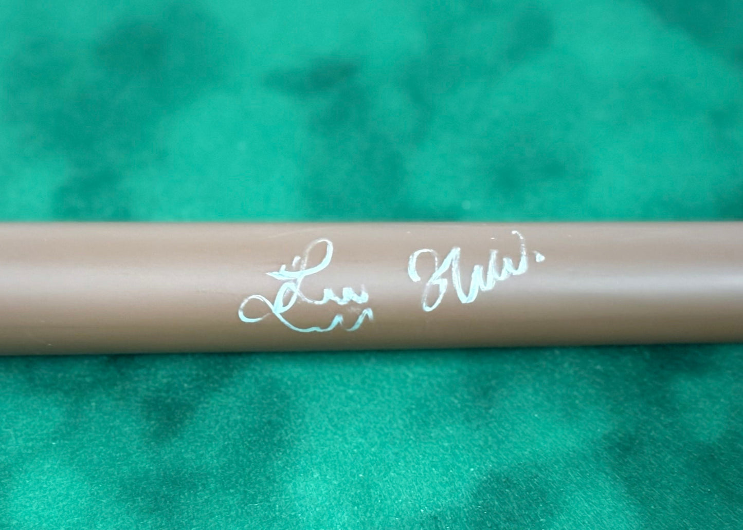 Luca Brecel (Full Autograph) Signed Brown Classic Snooker Cue (1) with COA