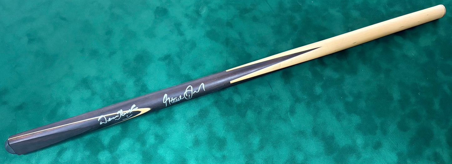 Steve Davis & Dennis Taylor Signed Classic Snooker Cue with COA