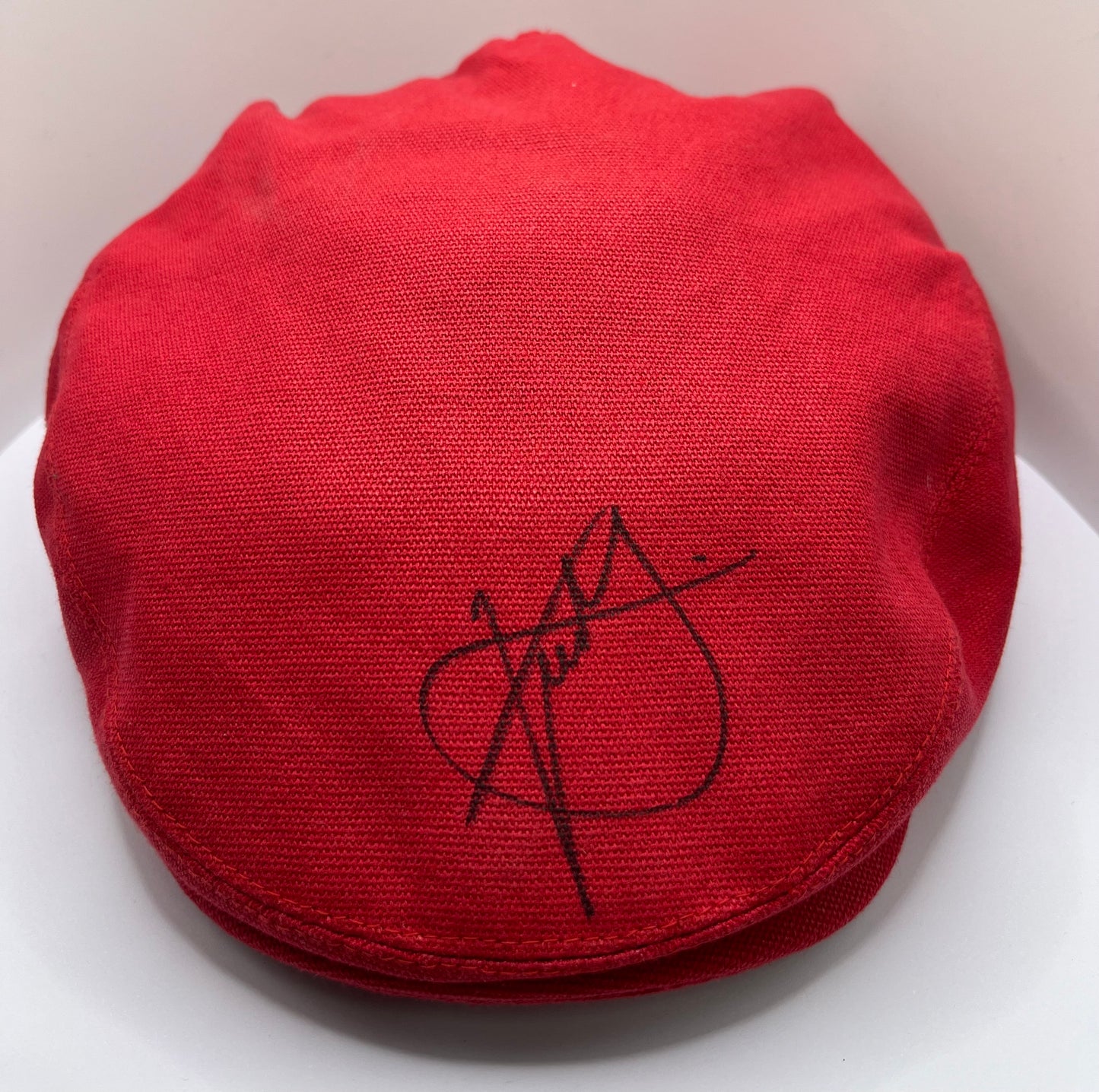 Xander Schauffele Signed JP McManus Adare Manor Red Golf Flat Cap with COA