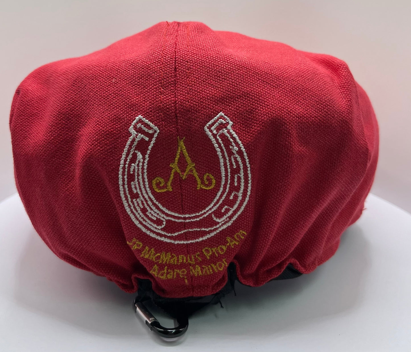 Xander Schauffele Signed JP McManus Adare Manor Red Golf Flat Cap with COA