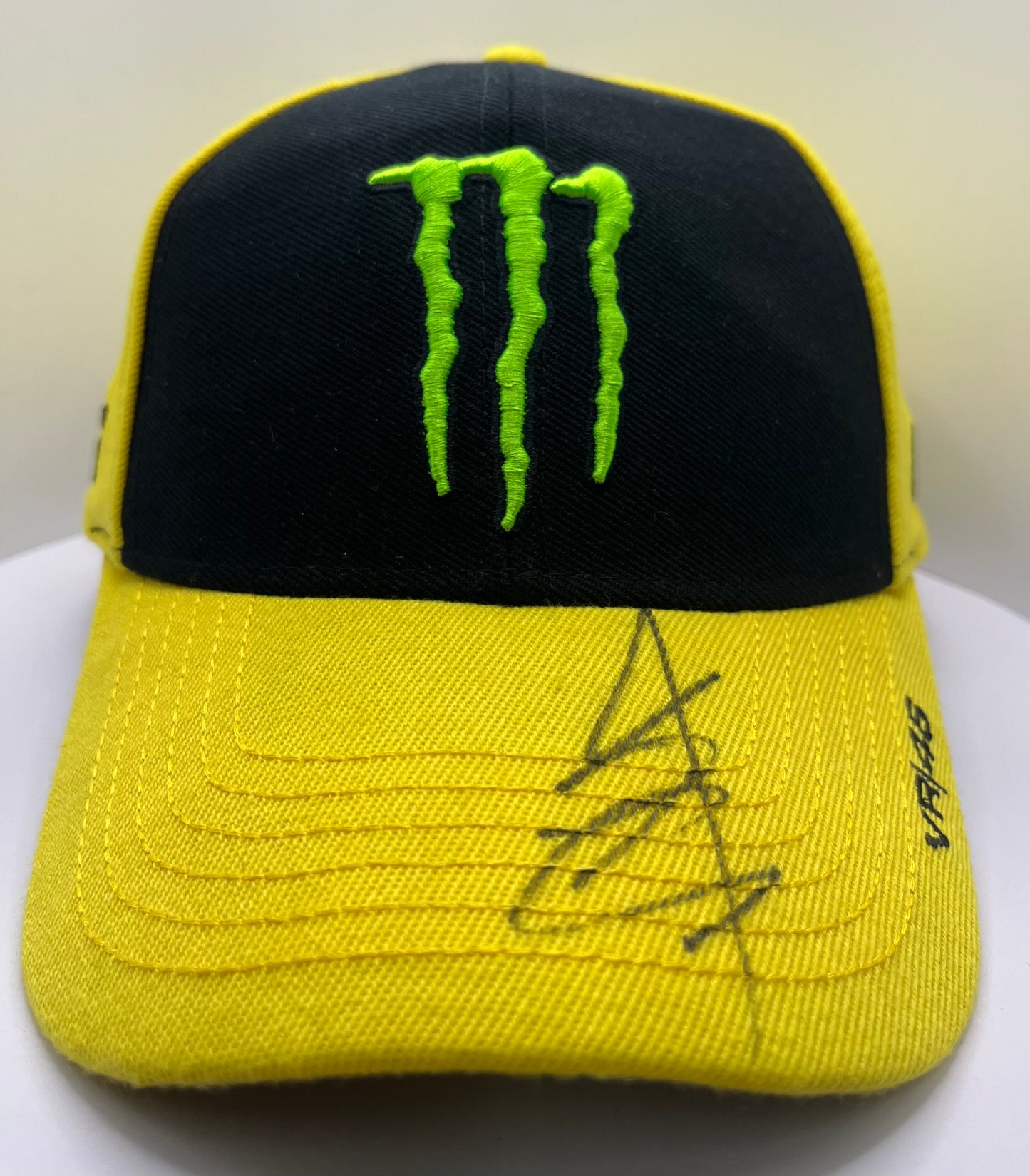 Valentino Rossi Signed Yellow & Black Monster Energy MotoGP Cap with COA
