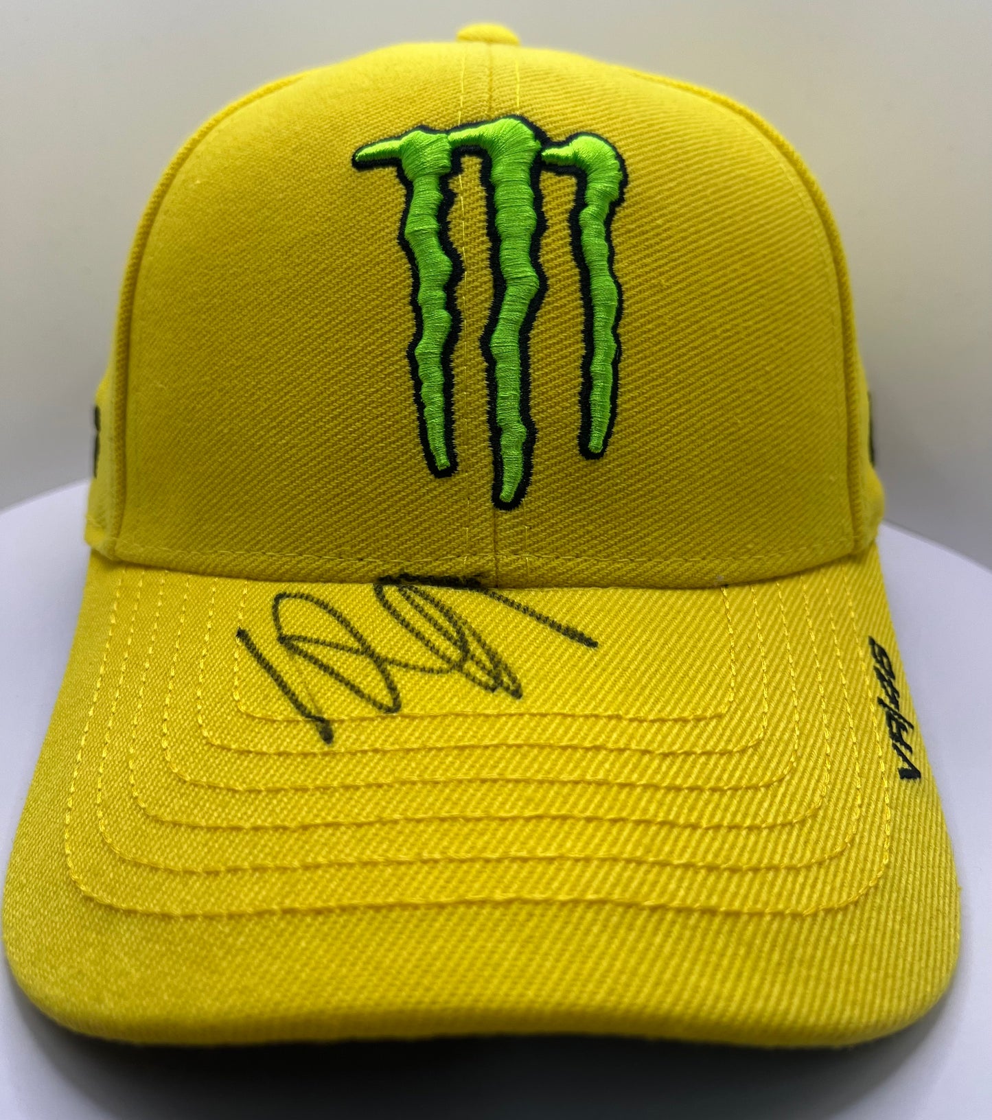 Valentino Rossi Signed Yellow Monster Energy MotoGP Cap with COA