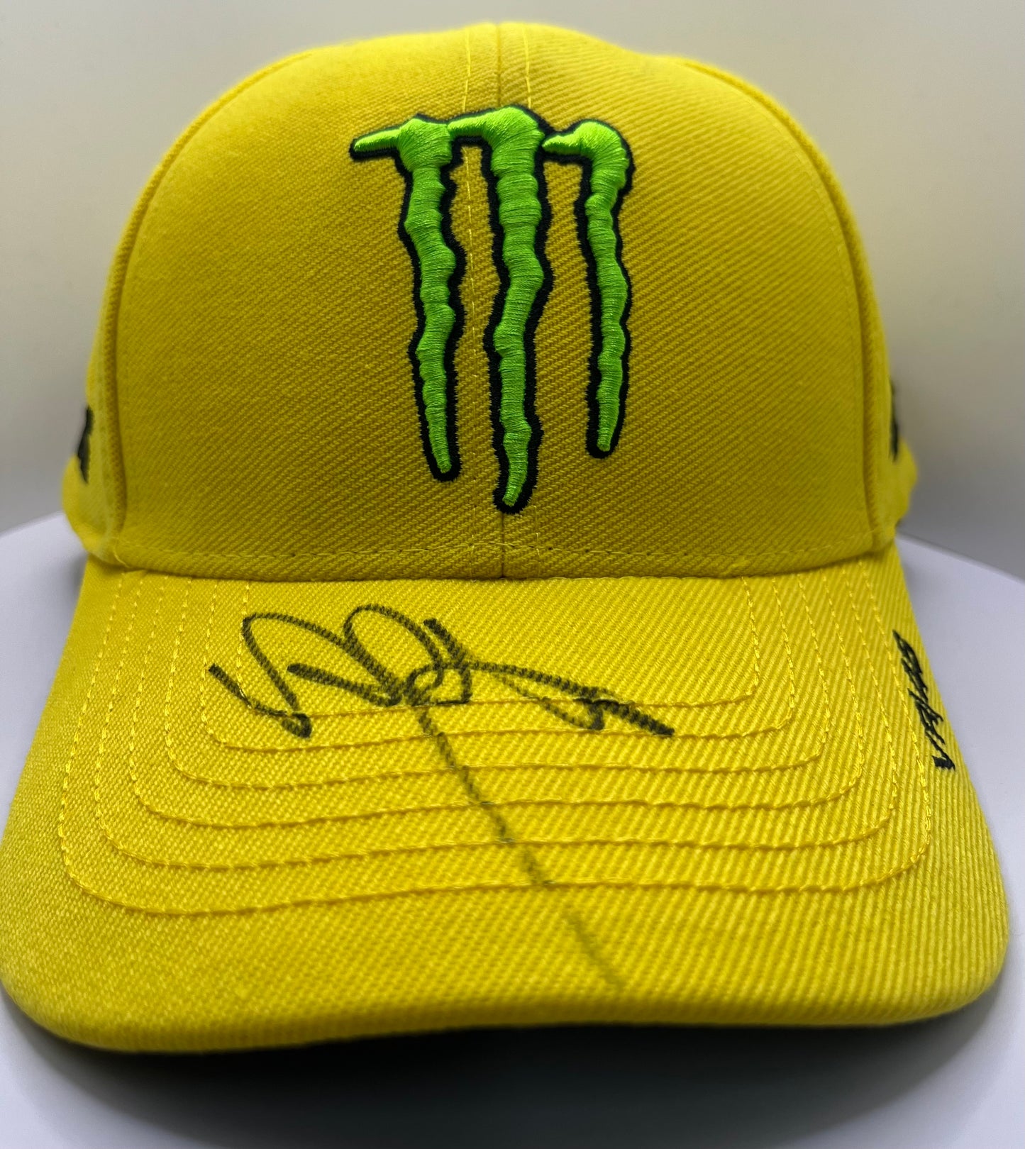 Valentino Rossi Signed Yellow Monster Energy MotoGP Cap with COA