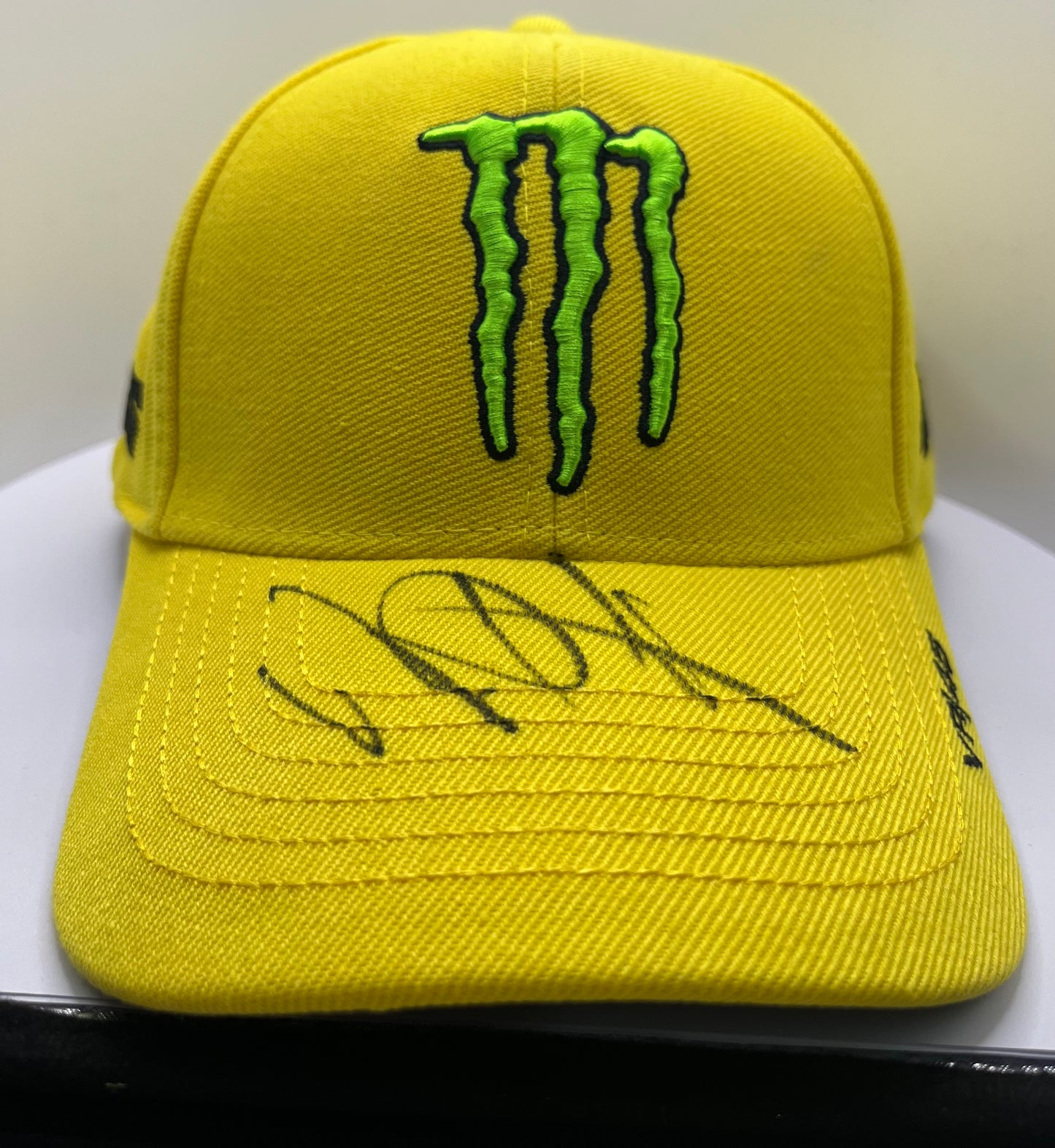 Valentino Rossi Signed Yellow Monster Energy MotoGP Cap with COA