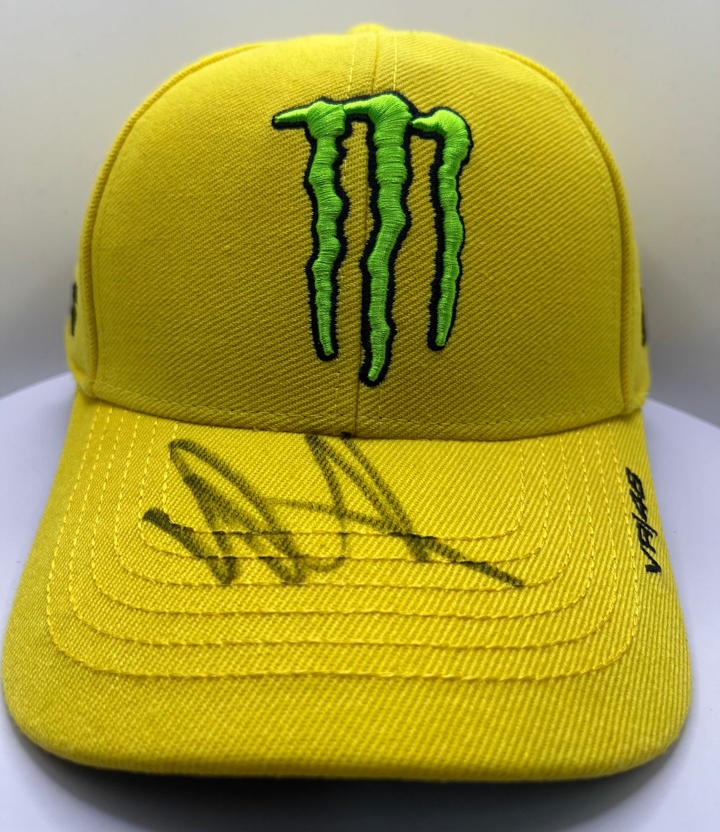 Valentino Rossi Signed Yellow Monster Energy MotoGP Cap with COA