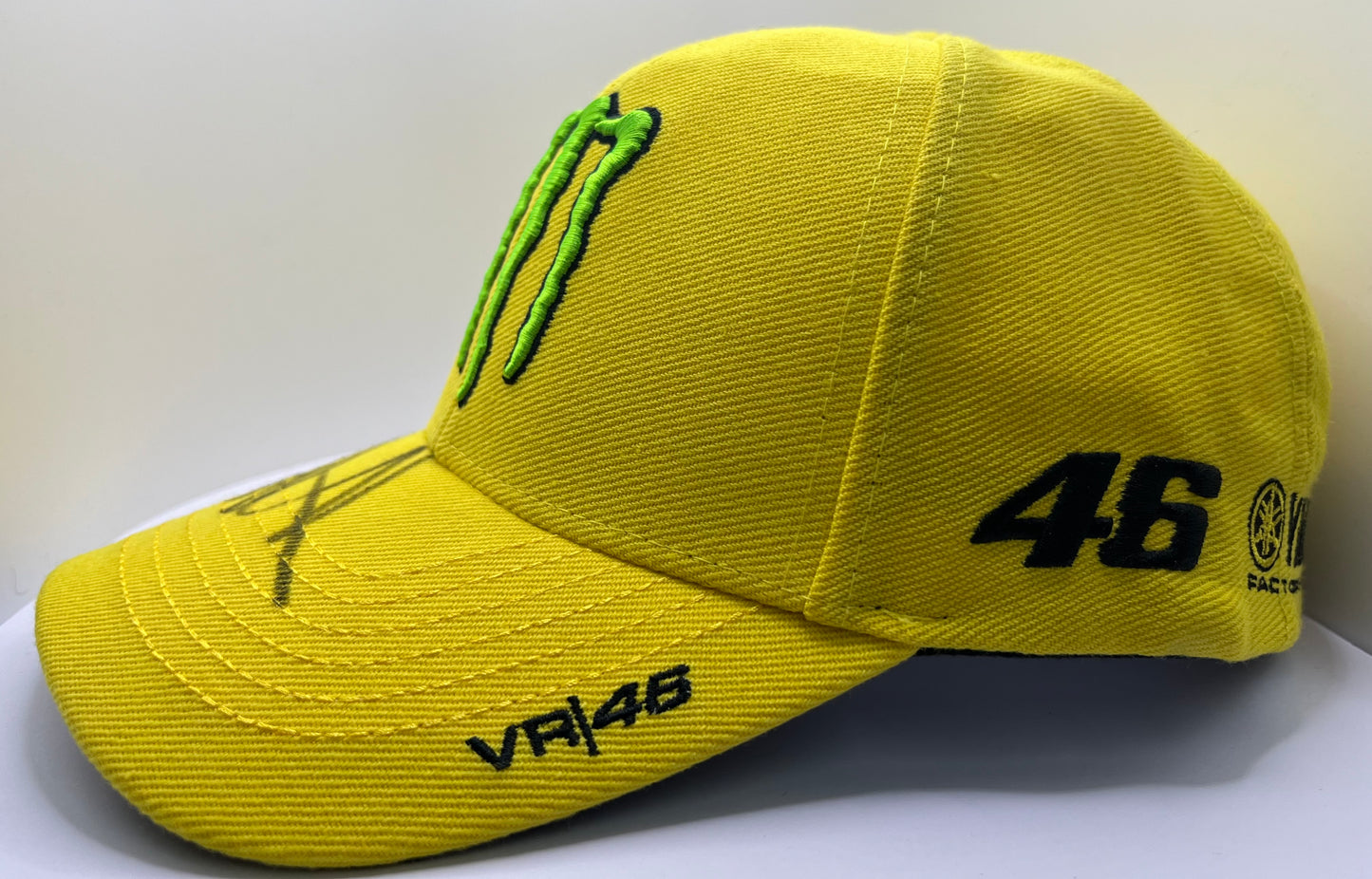 Valentino Rossi Signed Yellow Monster Energy MotoGP Cap with COA