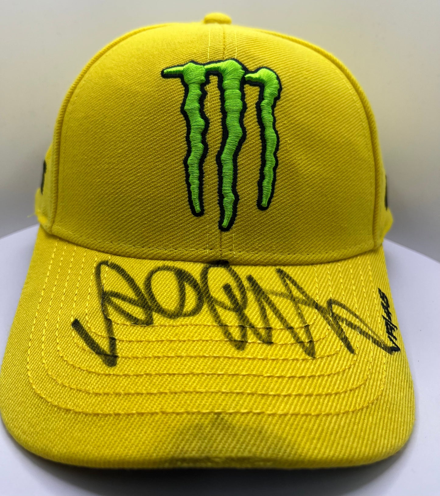Valentino Rossi Signed Yellow Monster Energy MotoGP Cap with COA