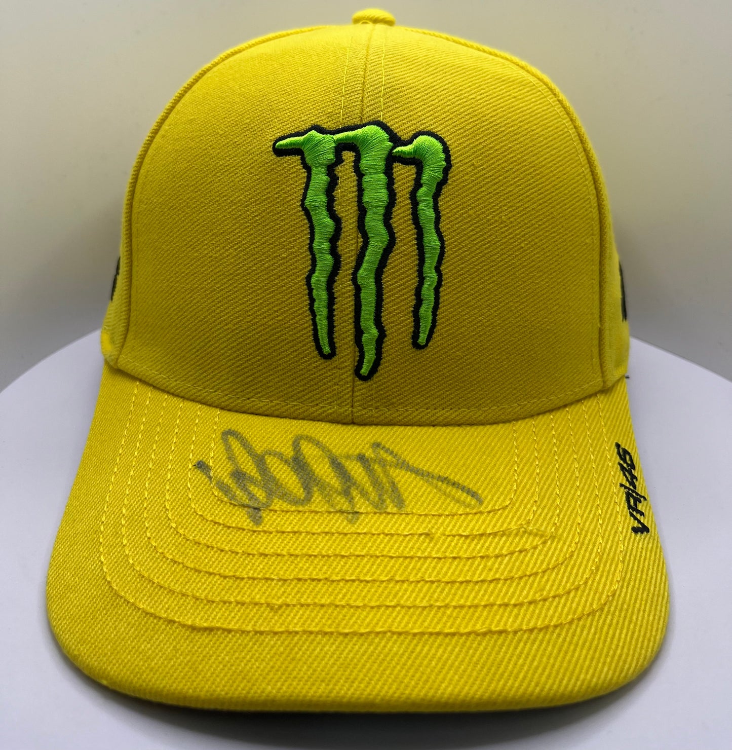 Valentino Rossi Signed Yellow Monster Energy MotoGP Cap with COA