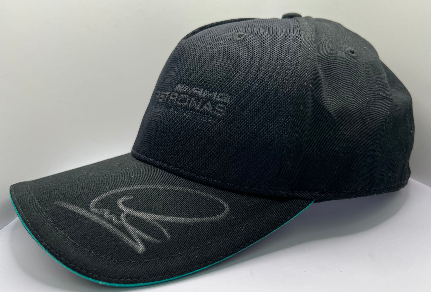 Lewis Hamilton Signed Mercedes AMG Petronas Black & Green Trim F1 Cap with COA