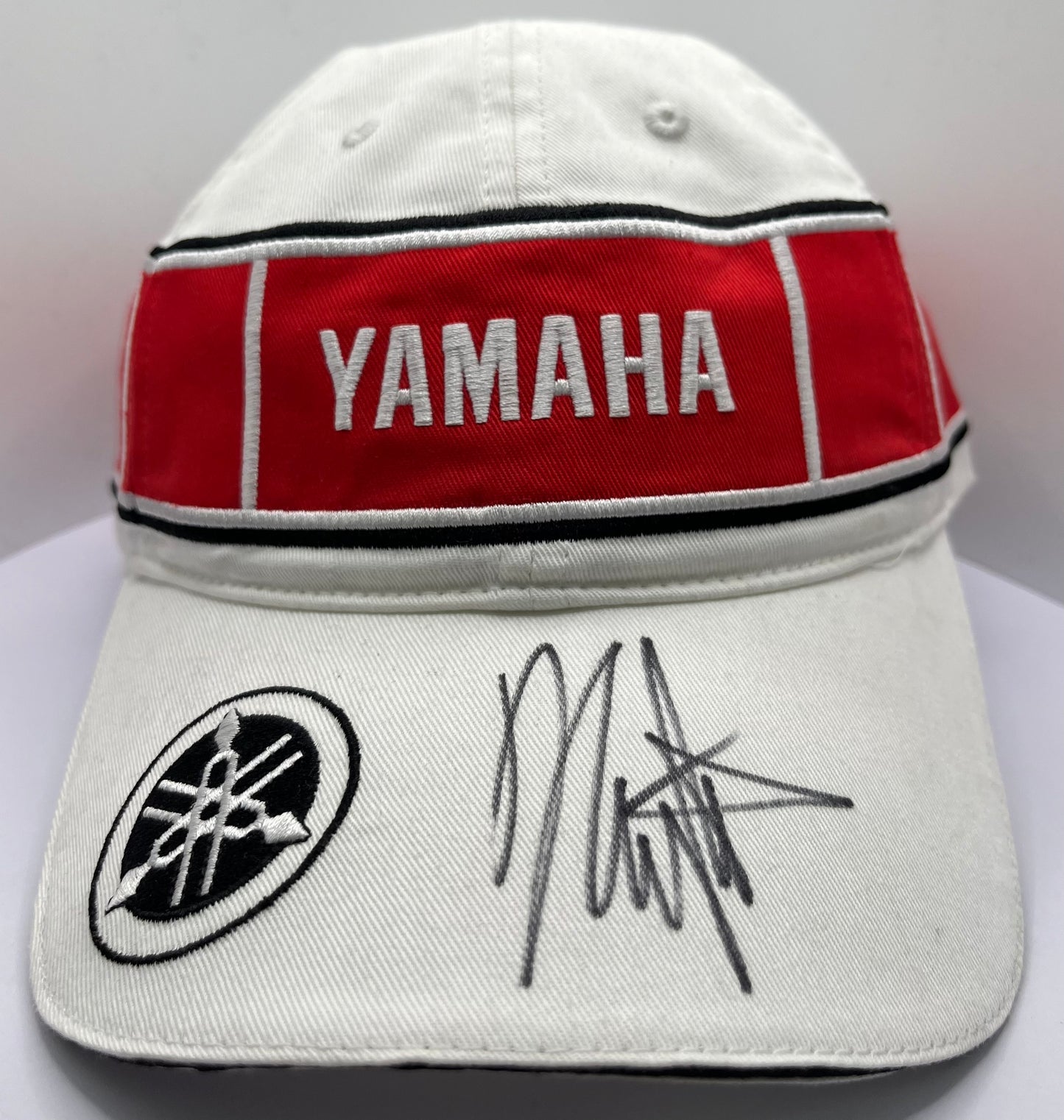 Kenny Roberts Signed White & Red Yamaha Racing MotoGP Cap with COA