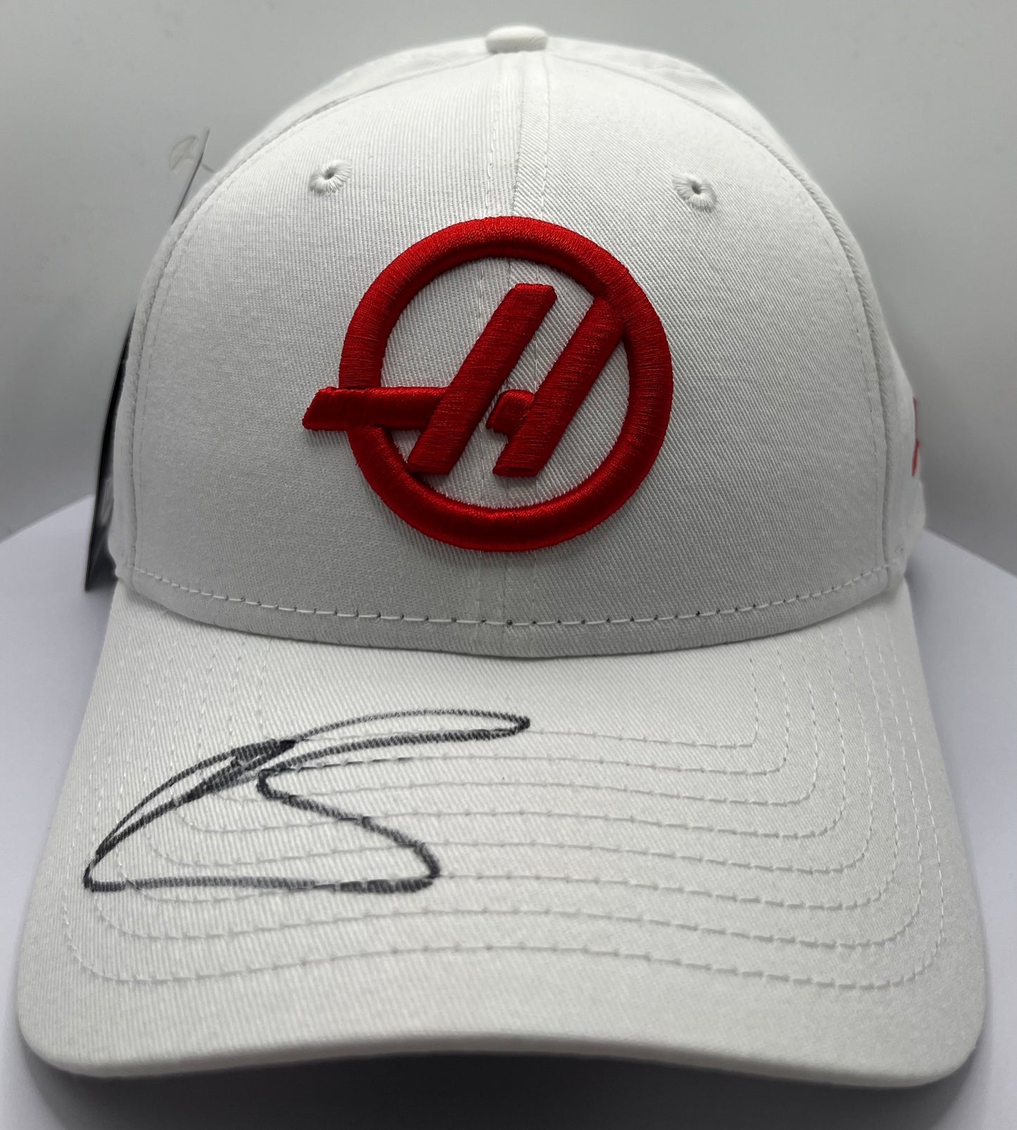 Oliver Bearman - Formula One MoneyGram Haas Driver Signed White & Red F1 Cap with COA