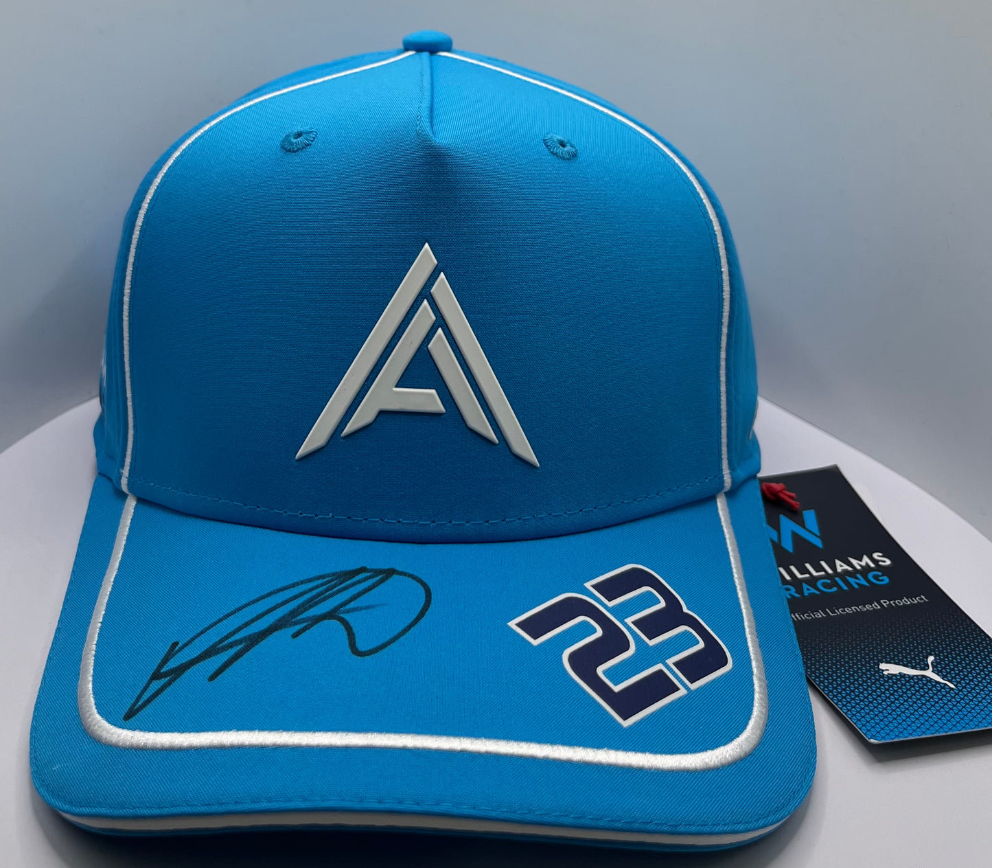 Alex Albon - Formula One Williams Racing Driver Signed Blue & White F1 Cap with COA