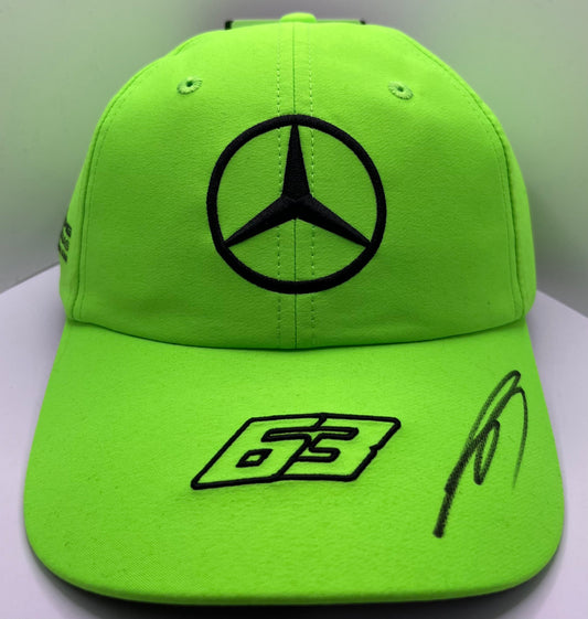 George Russell - Formula One Mercedes AMG Petronas Driver Signed Green F1 Cap with COA