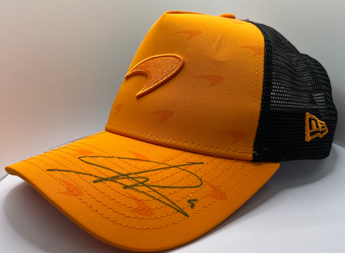 Lando Norris & Daniel Ricciardo - Formula One McLaren Drivers Signed Orange F1 Cap with COA