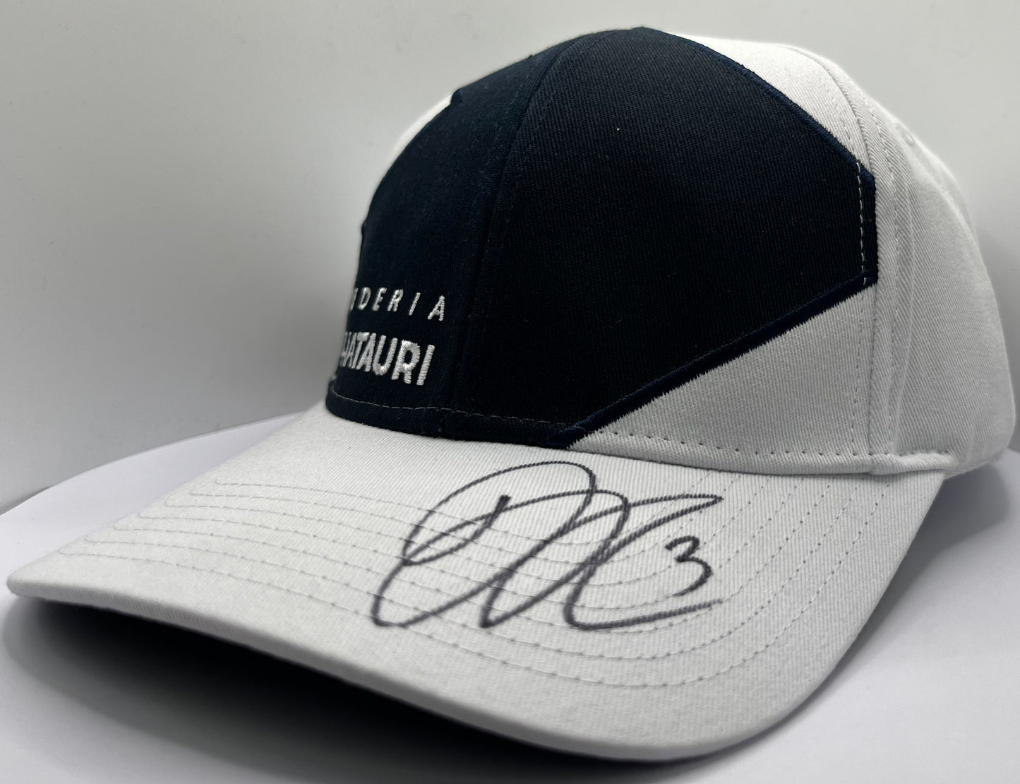Daniel Ricciardo Signed Scuderia AlphaTauri Black & White F1 Cap with COA