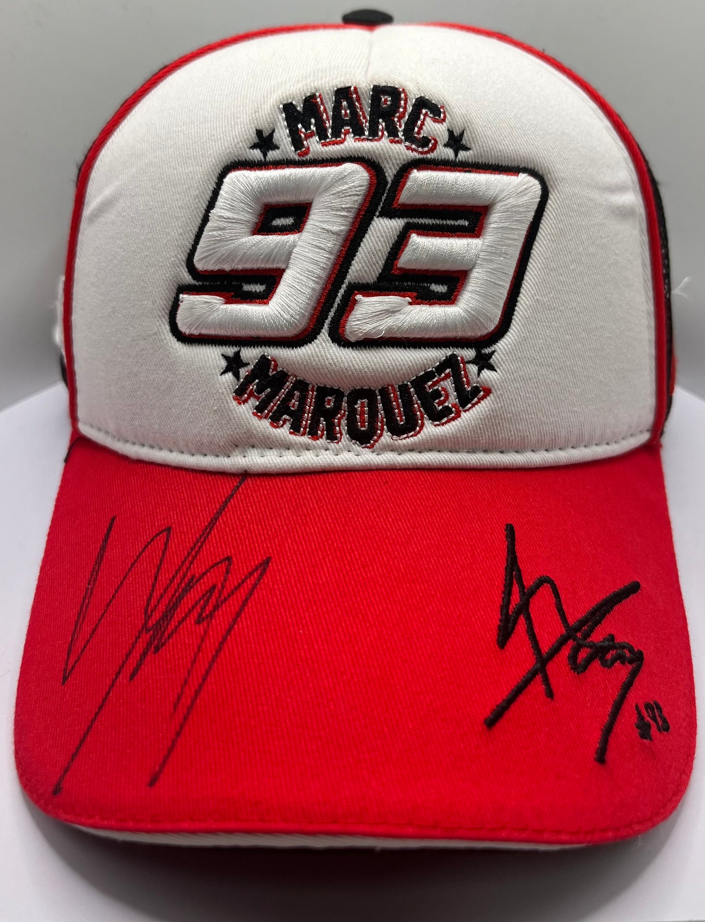 Marc Márquez Signed Red and White '93' MotoGP Cap with COA